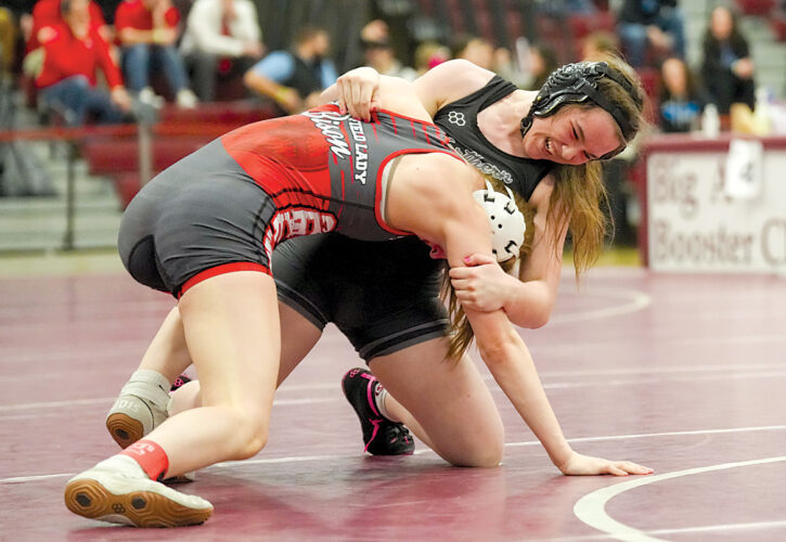 Northern Bedford's Emily Dennis pins her way to second District 5-6-9 wrestling crown